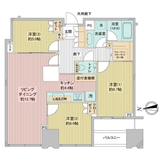 シティタワーズ豊洲ザ・ツインサウスタワーの間取図