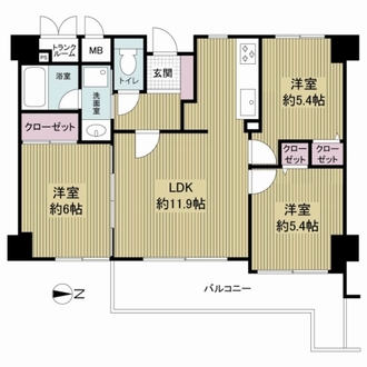 サニーヒルズ都島北通の間取図