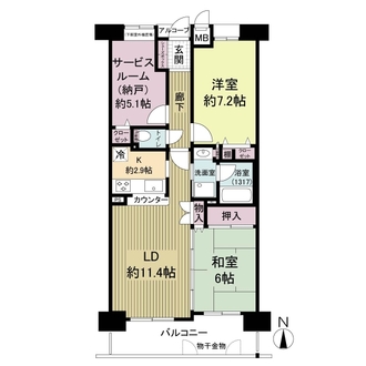 レジオン八尾の間取図