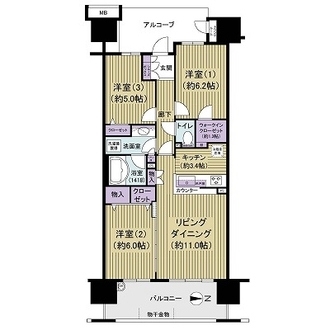 東京フロンティアシティアーバンフォートイーストブロックの間取図