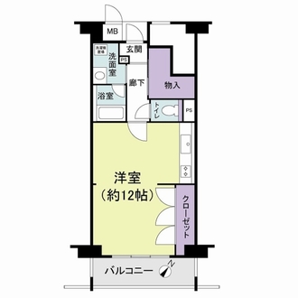 千舟リバーサイドヴィラＢ棟の間取図