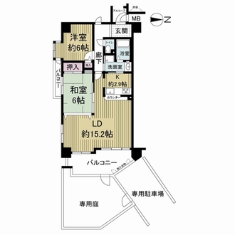 レックスマンション田辺の間取図