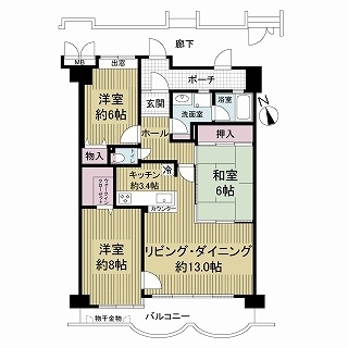 ディオ・フェルティ枚方の間取図