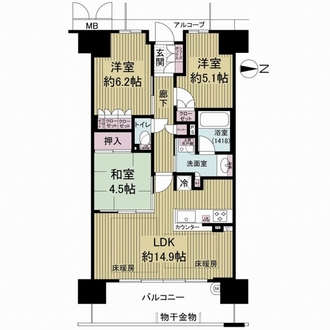 ブランズシティ上新庄の間取図