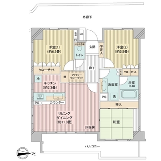 クレアホームズ富士見台の間取図