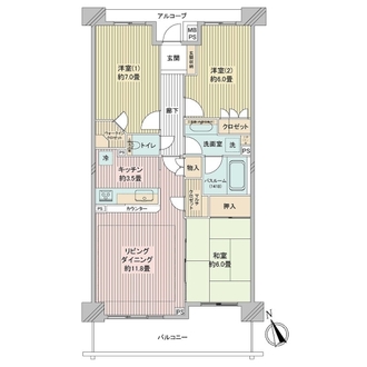 レクセルガーデン蕨の間取図