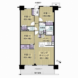 プレイズ船橋北習志野の間取図