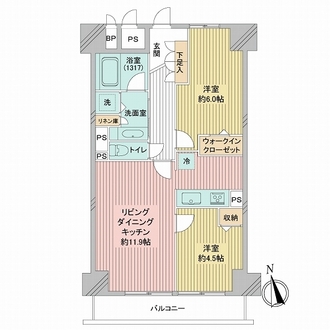 大森パークハイツの間取図