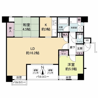エルコート御所南の間取図