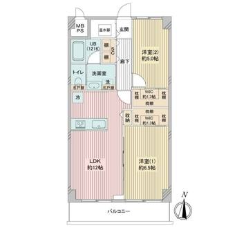 マンション川崎大師ガーデニアの間取図