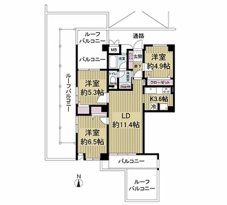パレ伊丹北の間取図