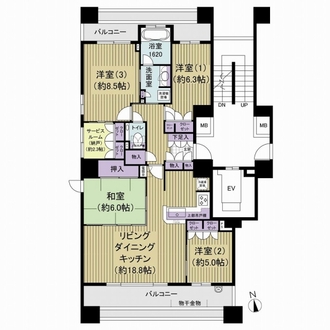 ヴァークスマリナアベニューの間取図