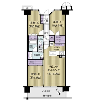 ウエリス世田谷砧の間取図