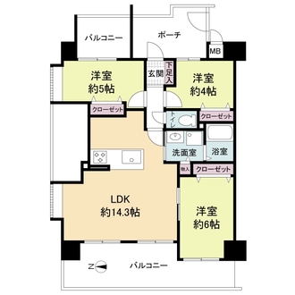 ぺルル深江橋の間取図