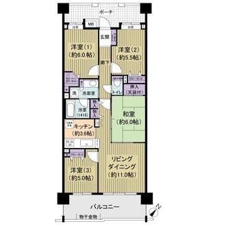 コスモ川口ガーデンパークスの間取図