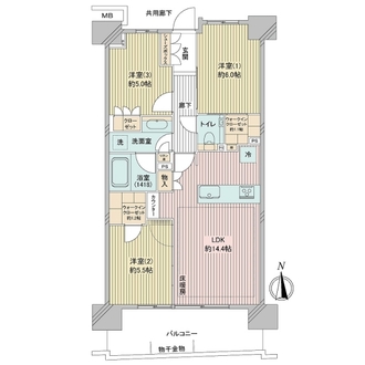 ガーデンクロス東京王子の間取図