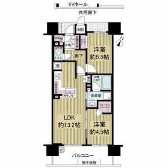 プレサンスロジェ弁天町の間取図