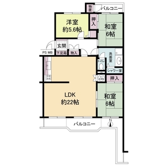ドムール千里の間取図