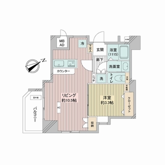 ハイライフ阿佐ヶ谷の間取図