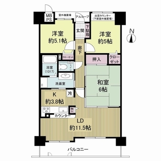 ルイシャトレ本町西の間取図