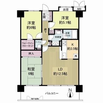 フェルティ・パーク豊中の間取図
