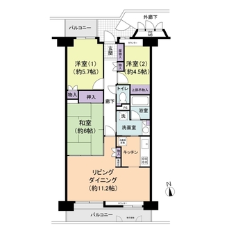 ツインシティ２番館アルス東砂の間取図