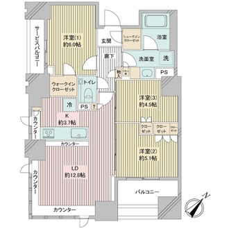 クレヴィア東京八丁堀　新川ザ・レジデンスの間取図
