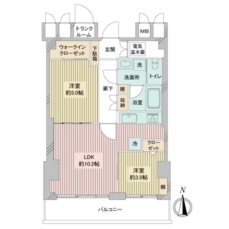 パールハイム安藤坂の間取図