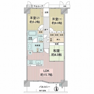 アクトステージ伊丹の間取図