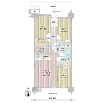 ラグゼコートC棟の間取図