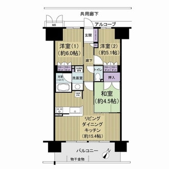 ディアエスタミオ福町の間取図