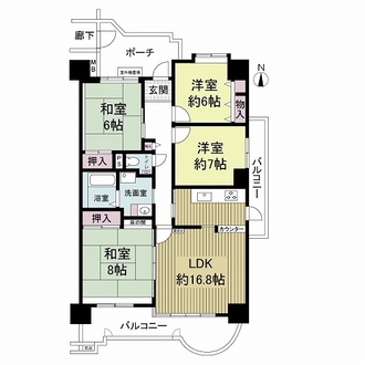 グリーンスクェア新北島二号棟の間取図