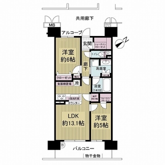 リバーガーデン岸里玉出の間取図