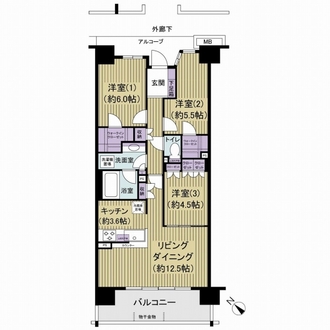 オーベル市川の間取図