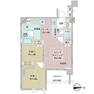 ブランシエラおとめ山公園の間取図