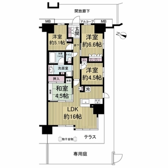 ルネ西宮仁川の間取図