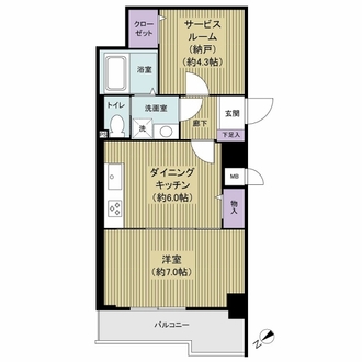 ワコー王子の間取図