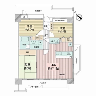 ユニーブル東難波リバーサイドの間取図