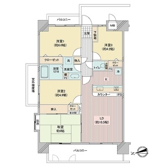 ローヤルシティ川口西の間取図