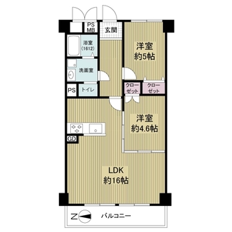 室町スカイハイツの間取図