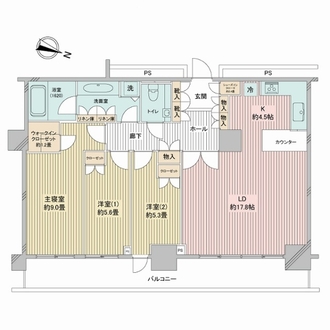 セントラルパーク・イースト幕張パークタワーの間取図