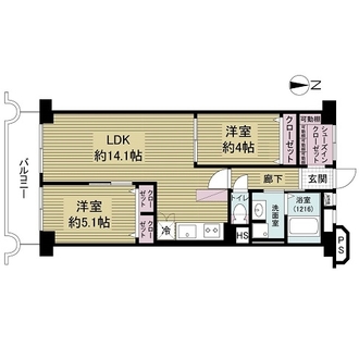 三国本町スカイハイツの間取図