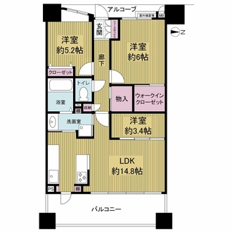 ローレルコートデュオ西本町の間取図