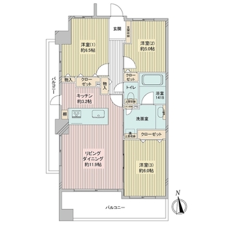 ザ・ヴィスタ大森スールトーレの間取図
