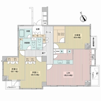 グランヌーブ中野の間取図