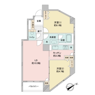 コスモ川口アーバンスクエアの間取図
