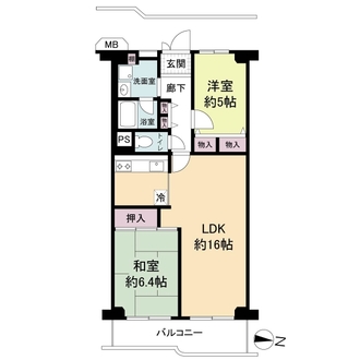 今里グリーンハイツの間取図