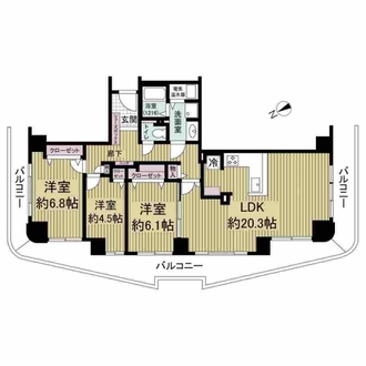 ベル・パークシティ画地ＩＩＧ棟の間取図