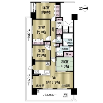 ミリカ・テラスＩＩＩ街区の間取図