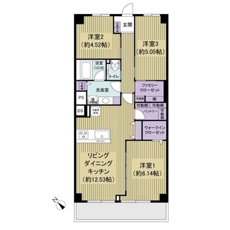 薬園台サニーハイツの間取図